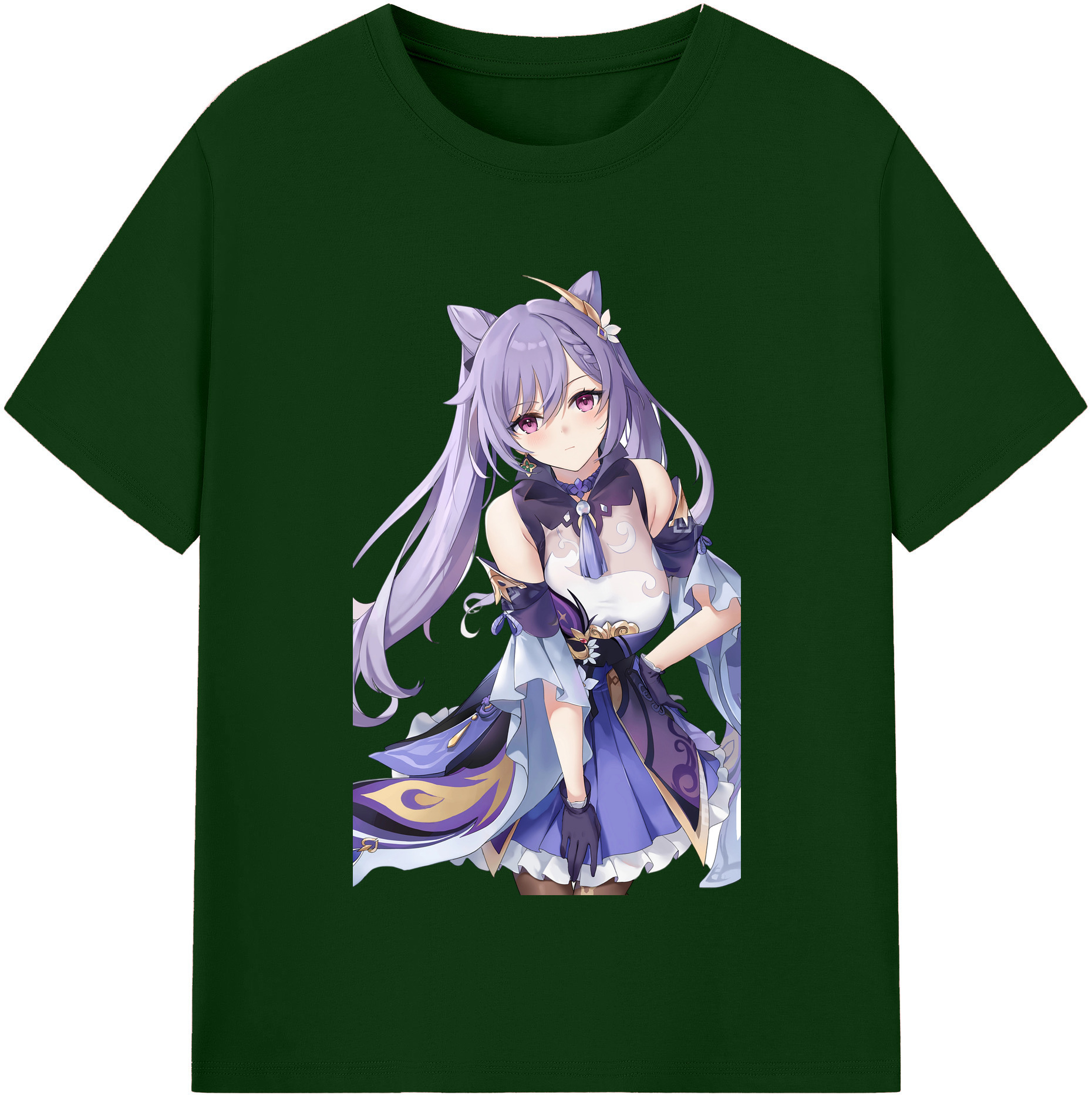 げんし神 刻晴 こくせい genshin Kokusei 綿100％半袖Tシャツ（フロントプリント）